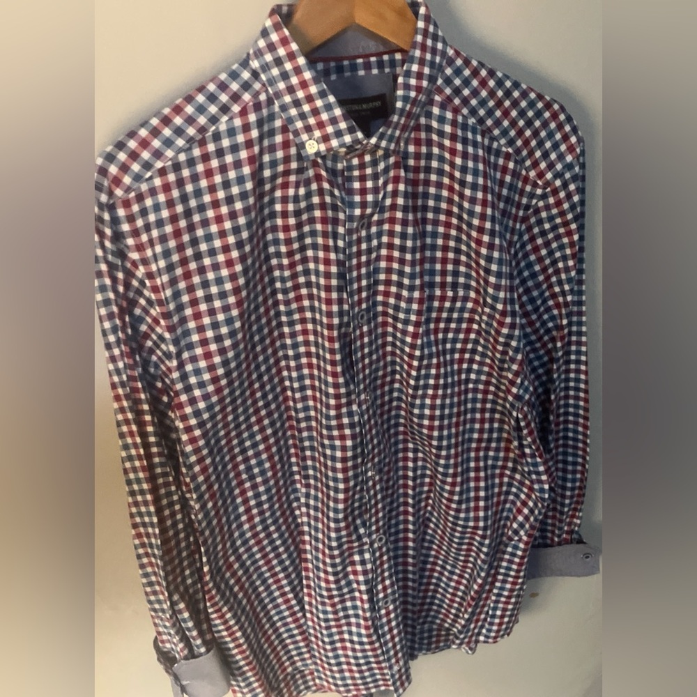 Johnston & Murphy Beautiful Multicolor Checkered Shirt, Men’s L